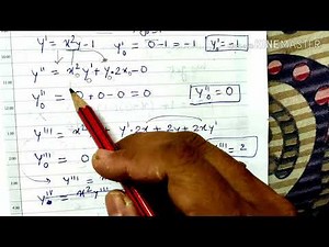 Taylor's series method to solve ordinary differential equations- lecture56/m3