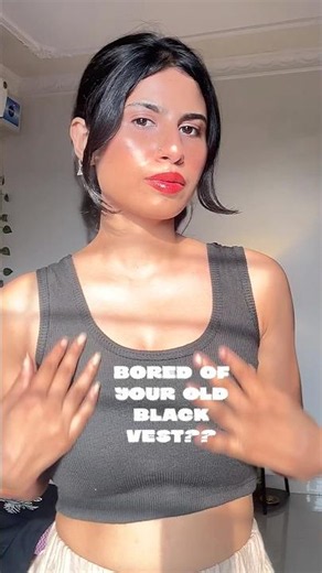 Fashion Hack: How to convert vest into a halter neck top with chain ? ⛓️⭐️