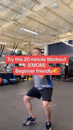 8.8K views · 272 reactions | Try this 20 minute EMOM (Every minute on the minute) Beginner friendly 1. 12 squats 2. 6 lunges each side 3. 12 swings 4. 10 pushups 5. Rest Perform each exercise for their allotted minute. Rest for the remainder if you have time. Using a 24 kg Beginners use 8 kg. #bustostraining #fitnesstips #workouttips #abilene #personaltrainer #fitnesscouple #kettlebell #wod #emom | Bustostraining | Facebook