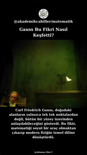 Akademik Cahiller on Instagram: "📐 Gauss Teoremi Nasıl Ortaya Çıktı? 18. yüzyılın sonu ile 19. yüzyılın başında matematik ve fizik, doğa olaylarını daha genel ve evrensel yasalarla açıklama arayışı içindeydi. Bu dönemin en etkili isimlerinden biri olan Carl Friedrich Gauss (1777–1855), özellikle potansiyel teorisi, yerçekimi ve elektrostatik problemleri üzerine çalışırken bugün Gauss Teoremi olarak bilinen temel ilkeyi geliştirdi. Gauss, bir hacmin içindeki fiziksel büyüklüklerin (örneğin elekt
