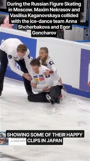 Maxim and Vasilisa collided with Anna Shcherbakova and Egor Goncharov. Dislocated arm, no fracture