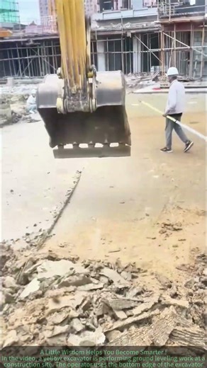 Excavator Bucket Grading Technique - Construction Site Daily Work