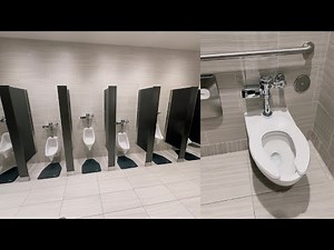 Embassy Suites men’s restroom with 2017 AS fixtures.