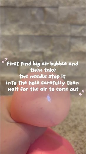 How to take the air out of squishies #squishies#hacks#easy￼