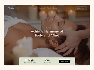 Spa Hero Section Design