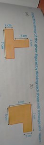 Find the area of the given figures by dividing each shape into ... | Filo