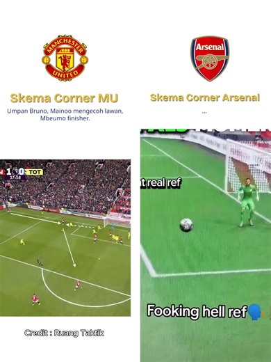 TUTORIAL CORNER LAWAN ARSENAL: 1. Kipermu HARUS BROCK LESNAR 2. ⁠Ikutan TAWURAN #ggmu #manchesterunited #kingmu