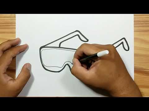 How to draw SAFETY GLASSES with easy