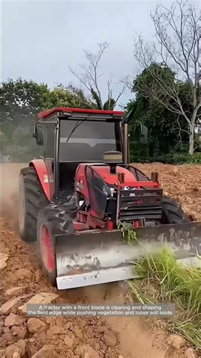 Field Edge Clearing with a Tractor Blade