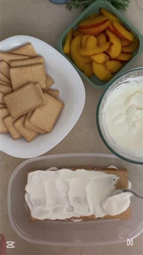 Quick Peach Cake 🍑✨ No Bake Dessert in 10 Minutes!