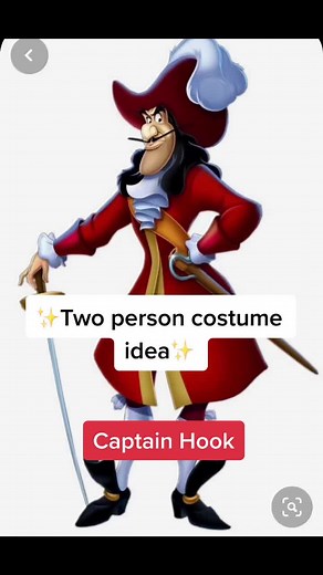 Captain Hook and Tinkerbell costume idea #greenscreen #disney #ilovedisney #fyp #halloweencostume #twopersoncostumes #tinkerbell #captainhook