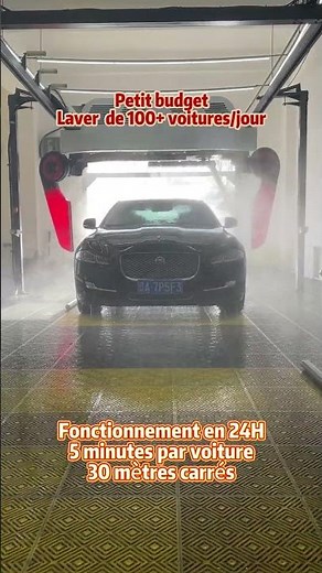 Lave-auto sans contact avec vitesse et étapes de lavage réglables #lavageauto #nettoyageauto