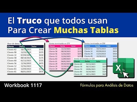 Cómo Extraer Varias Tablas de Datos a partir de una sola Tabla en Excel