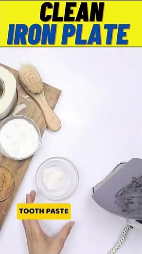 how to clean iron plate bottom with baking soda #shorts