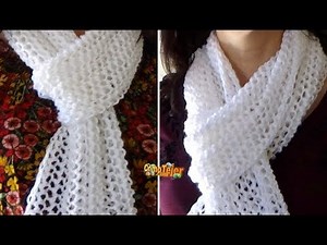Spectacular Reversible Scarf - How to Knit a Scarf - 2 needles, tricot, sticks, knitting (546)