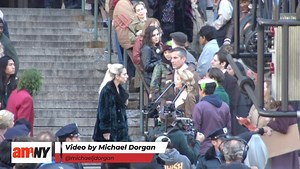 Michael Dorgan on Instagram: "“Let her in its Joker’s girl” 🤡👧 Lady Gaga kiss scene from Joker 2 set yesterday. Gaga, playing Joker’s love interest Harley Quinn in the movie, plants a big kiss on a woman at Gotham Court. As Gaga walks up the steps the woman shouts “you’re going to hell.” Gaga then pauses and walks back to the woman before grabbing her neck with both hands and kissing her. Gaga then skips up the steps and into the courthouse. The movie’s director Todd Phillips was also seen on