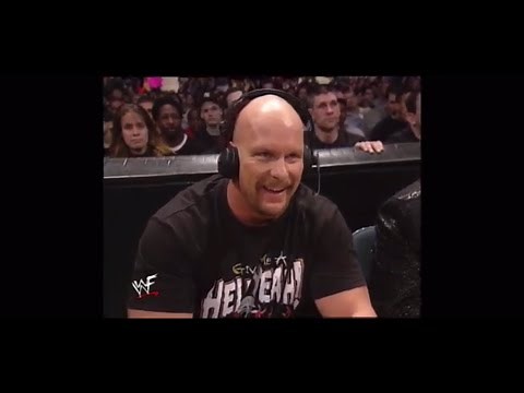 Stone Cold Steve Austin On Commentary For The Rock V HHH Match Entrance Pop WWE Smackdown 2-15-2001
