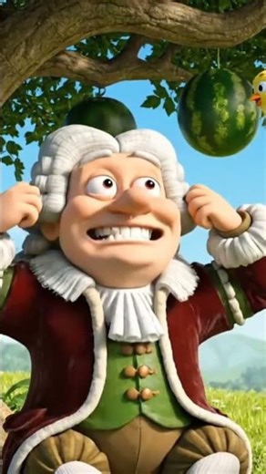 Newton’s Watermelon Theory | Funny Science Short #animalcomedy #funnyshortsmemes