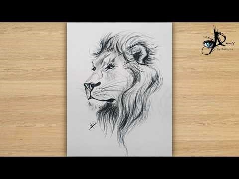 How to draw Lion Drawing 🔥| Power of a King | Realistic Pencil Sketch Easy Lion Drawing Step by Step
