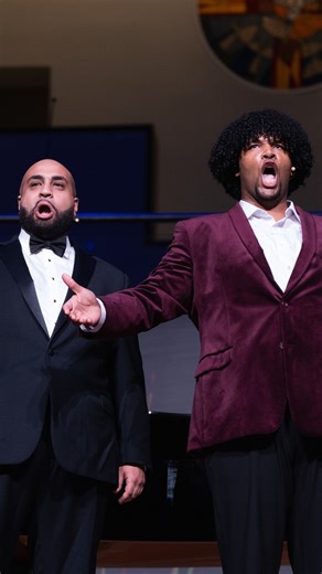 🤩 Get your first glimpse of HGO’s George and Lennie! Before they take the stage in Carlisle Floyd's Of Mice and Men, enjoy a moment from George and Lennie's heartwarming duet, performed by Sam Dhobhany and Demetrious Sampson Jr. in concert at Giving Voice. | Houston Grand Opera