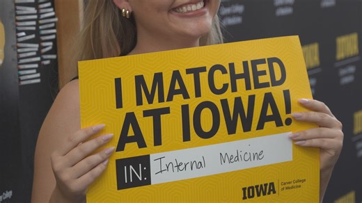 University of Iowa celebrates Match Day as 40 new doctors commit to residencies in state