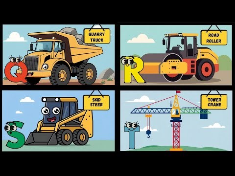 ABC Construction Machines Song 🏗️ | Fun Alphabet Learning for Kids | Energypac Kids TV