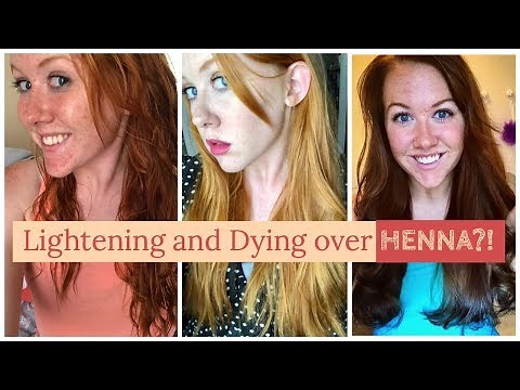 LIGHTENING AND DYING OVER HENNA | Vitamin C and Dandruff Shampoo