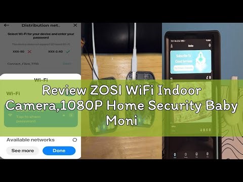 Review ZOSI WiFi Indoor Camera,1080P Home Security Baby Monitor/Pet Camera with App, 2 Way Audio, Da