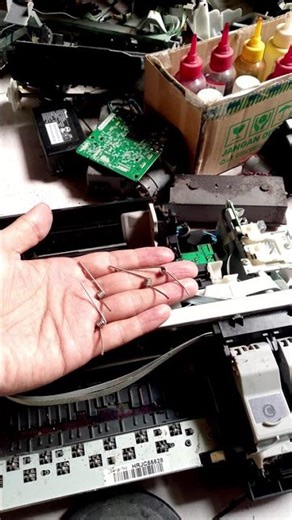 the process of taking coins that enter the Canon IP2770 printer #youtubeshort #serviceprinter