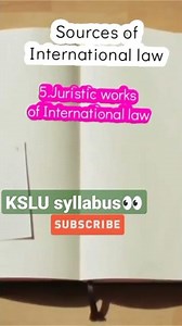 How to study law easily💯Sources of International law#kslu #law #tips