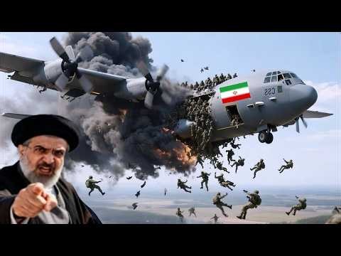 13 Minutes Ago! 5 Iranian C-130 Aircraft Transporting 5,000 Chinese Elite Troops Blown Up by US F-16