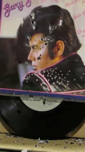 Destruction Test On A Vinyl Record With Air Pistols