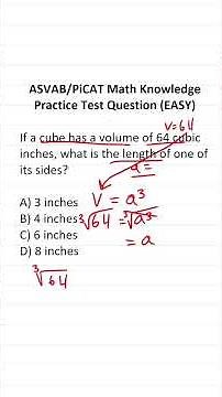 Volume of a Cube: ASVAB/PiCAT Math Knowledge Practice Test Q #acetheasvab #grammarhero #afqt