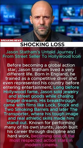Jason Statham’s Untold Journey | From Street Seller To Hollywood Icon