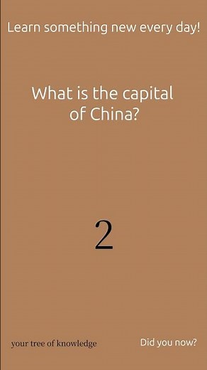 What is the capital of China? #china