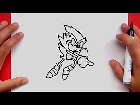 Drawing SONIC.EXE 2.0 | Friday Night Funkin [FnF Mods] | Easy Step by Step Tutorial for Beginners