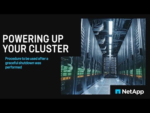 Powering up a NetApp Cluster after a graceful shutdown