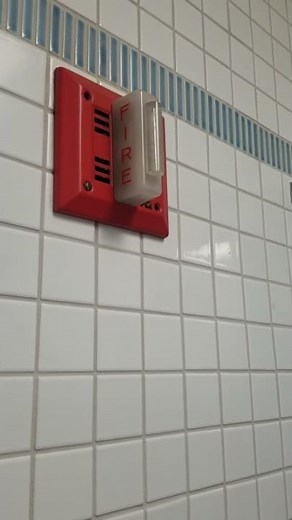 Fire Alarm Horn Strobe In The Bathroom At my Doctor's Office