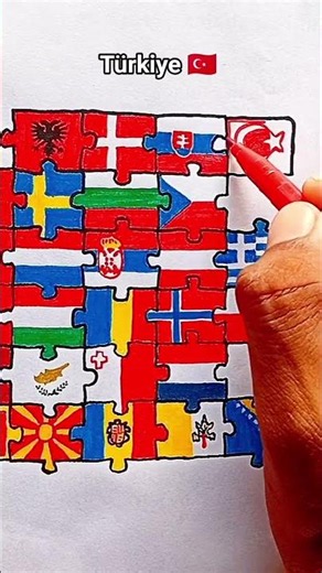 Draw Flag Map of Turkey 🇹🇷 #turkey