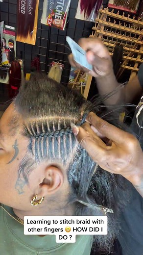 I highly recommend learning to braid with all fingers for the times your