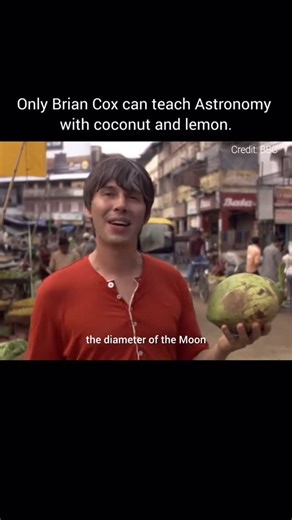 Science Of The Universe on Instagram: "Only Brian Cox can teach Astronomy with coconut and lemon. Documentary: Wonders of the solar system Credit: BBC . #astronomy #cosmos #briancox #carlsagan #neildegrassetyson #stephenhawking"