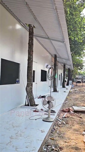 Nhà Tạm Lắp Ghép Rẻ Vách Panel EPS 5 Phân #nhalapghep #nhapanel #panel #cachnhietthinhphat