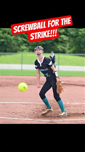 🥎 Screwball PERFECTION in Slow Motion! 😮‍💨🔥#softball #shorts