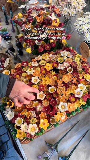 Kacie Rose on Instagram: "The prettiest bouquet of memories 🌷☺️ . 📍 University Market, Salzburg 📍 Schönbrunn Christmas Market, Vienna 📍 St. Stephen’s Cathedral Christmas Market, Budapest (not Austria but we also found them here!) Each flower ranges from €2 to €10! Such a sweet souvenir keepsake 🫶🏻 #ceramics #austria #salzburg #vienna #budapest"