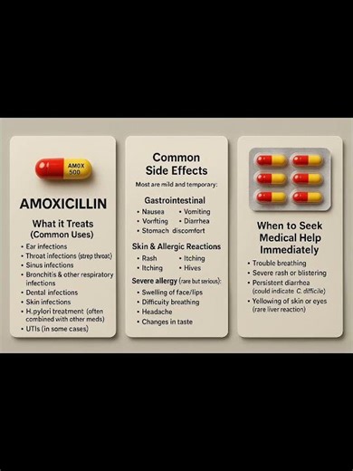 Amoxicillin explained: Uses, side effects, safety reminders!" #antibiotics #medicalshorts