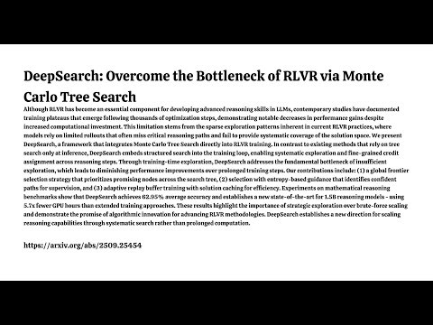 DeepSearch: Overcome the Bottleneck of RLVR via Monte Carlo Tree Search