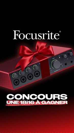 La Boite Noire - Le Mag d’Algam on Instagram: "🎁 JEU CONCOURS : TENTEZ DE GAGNER LA 18i16 🎁⁠ ⁠ Oui, pour décembre on remet ça : on vous fait gagner la 18i16, la grande sœur de la 16i16 ! 🔥⁠ ⁠ Pour participer :⁠ 1️⃣ Likez la publication⁠ 2️⃣ Abonnez-vous à La Boîte Noire du Musicien⁠ 3️⃣ Commentez “PREAMP” ⬇️⁠ 💬 Et surtout : n’hésitez pas à identifier vos potes (ingés son, musiciens, producteurs… 👀). ⁠ ⁠ Vous avez jusqu’au lundi 5 janvier 2026 pour participer - tirage au sort le mardi 6 janv