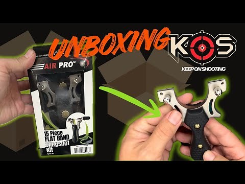 AIR PRO flat band slingshot UNBOXING/ WAL-MART flat band slingshot Kit.