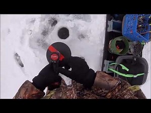 Iowa Farm Pond Ice Fishing 02/15/2025