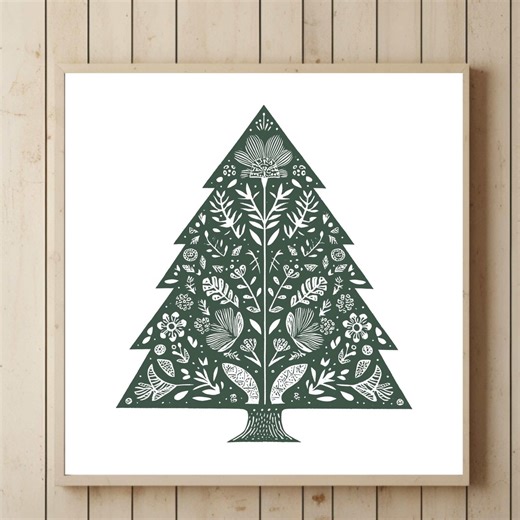 Scottish Winter Tree - Linocut Print - 3 Colour Set - Digital Download - Etsy